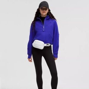 White & Silver Wonder Puff Shine Everywhere Belt Bag Lululemon NWT